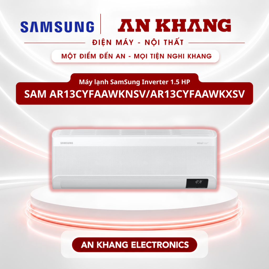 [ Chính Hãng ] Máy lạnh SAMSUNG Inverter 1.5HP -  AR13CYFAAWKNSV/AR13CYFAAWKXSV - Tiết Kiệm Điện - A