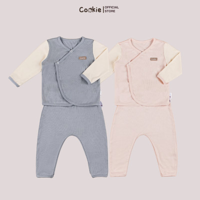 Combo Hai Bộ Sơ Sinh Hai Vạt Chéo Jersey COOKIE Cho Bé Từ 0 Đến 9 Tháng 2026