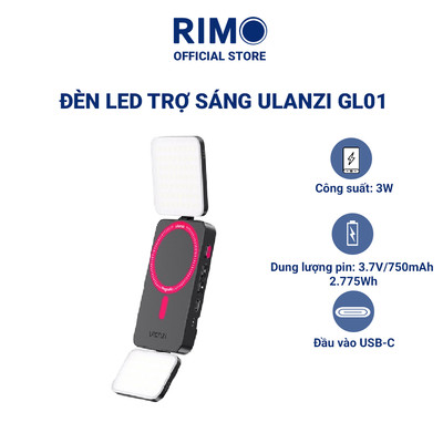 Đèn LED Trợ Sáng Gắn Điện Thoại Ulanzi GL01 | Đèn Selfie MagSafe Quay Video Livestream Chính hãng