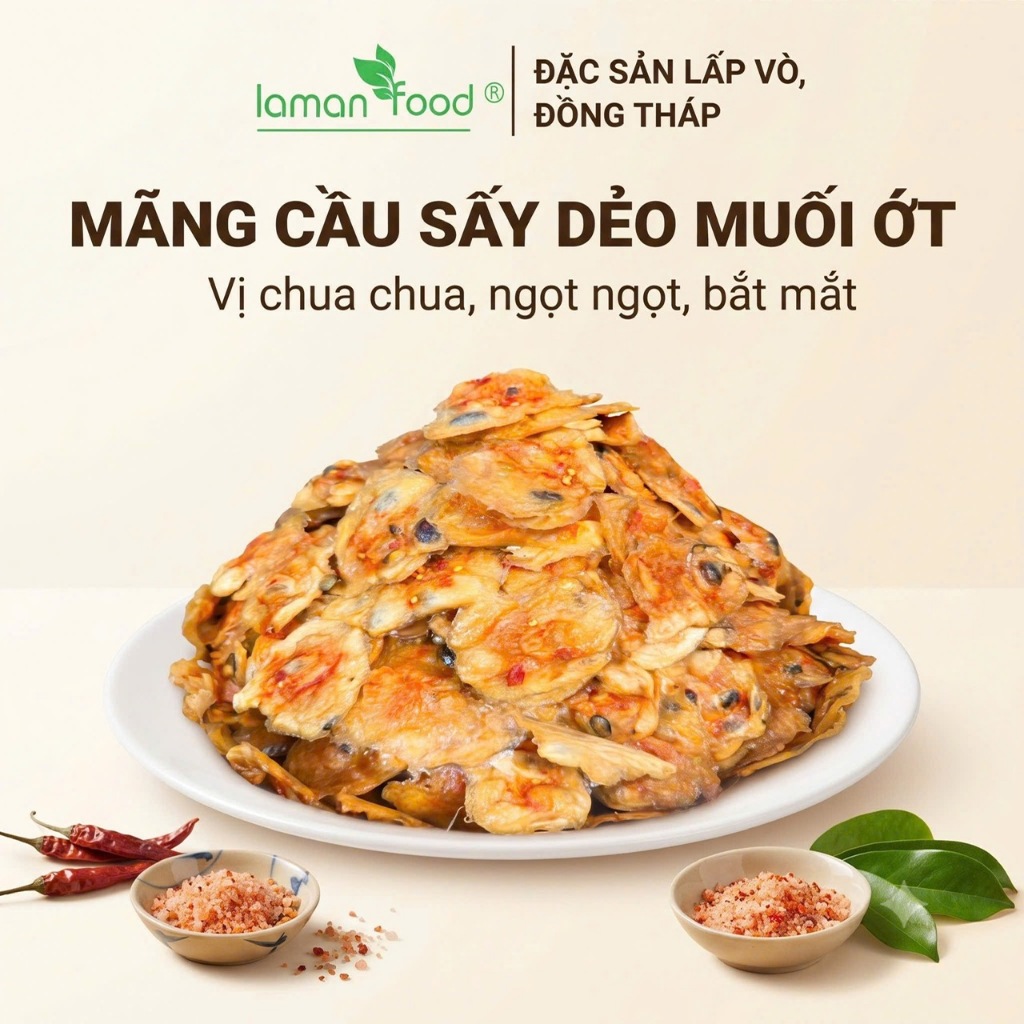 Mãng cầu sấy dẻo muối ớt - Laman Food