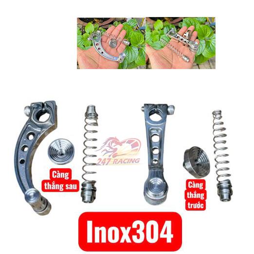 Càng thắng xe máy INOX304 ĐÚC phay CNC gắn thắng trước và sau hàng chất lượng
