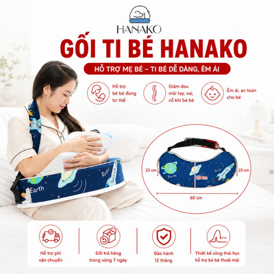 Gối Ti Bé Hanako – Giải Pháp Thoải Mái Cho Mẹ Bầu, Hỗ Trợ Vai, Tay Và Lưng, Ngủ Êm Dịu