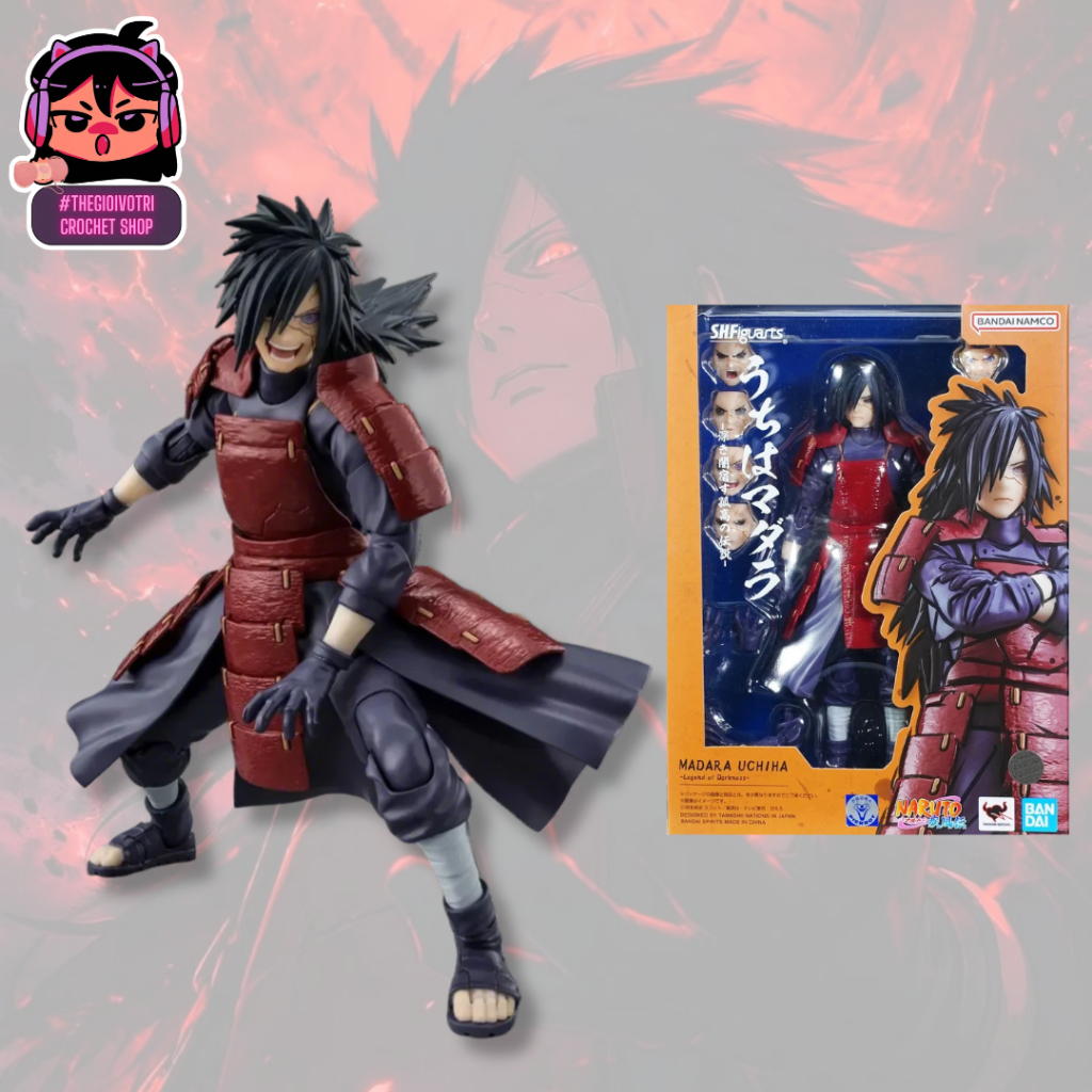 SHF BANDAI (AUTHENTIC) HIGH QUALITY ACTION FIGURE "MADARA UCHIHA (LEGEND OF DARKNESS) - NARUTO" (NEW