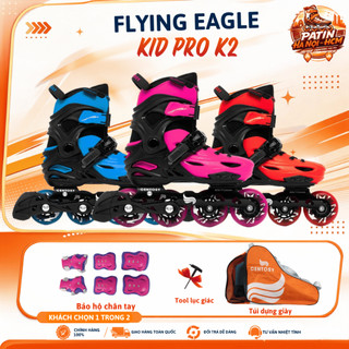 Giày patin trẻ em Centosy Kid Pro K2 có chế độ khóa bánh, bánh cao su đặc, càng hợp kim nhôm chịu tải trọng dưới 60kg