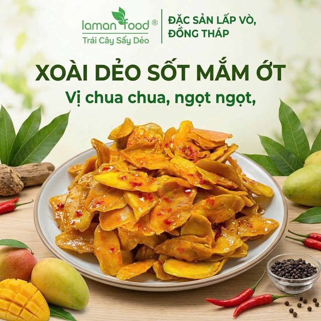 Xoài dẻo sót mắm ớt - Laman Food