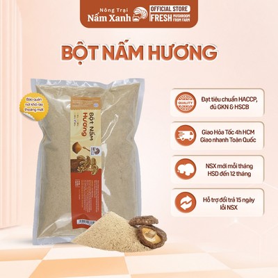 Bột Nấm Hương (Đông Cô) Túi 500gr 1kg Nêm Vị Umami Cho Món Ăn Ngọt Thanh - Nông Trại Nấm Xanh