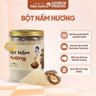 Bột Nấm Hương (Đông Cô) 50gr 100gr 200gr Nêm Vị Umami Ngọt Thanh Ngon - Nông Trại Nấm Xanh