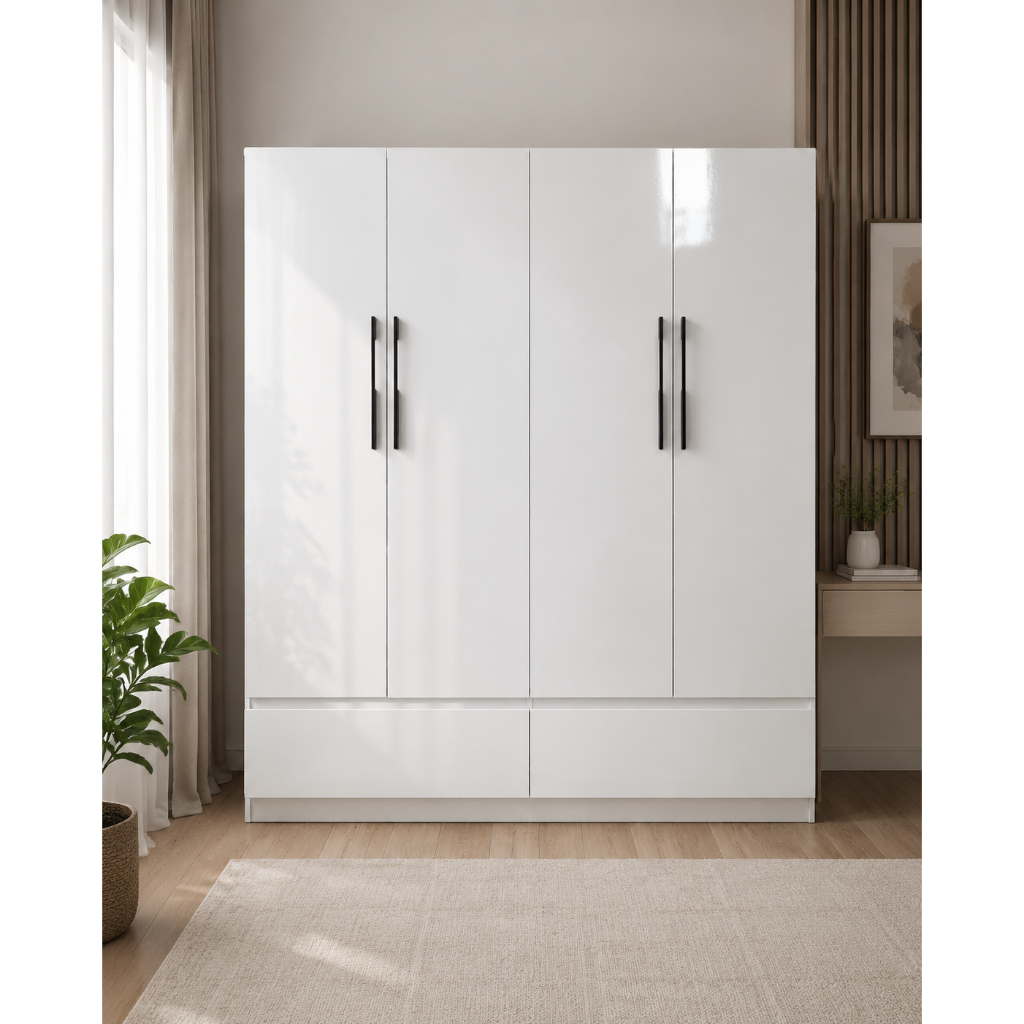 [GIÁ XƯỞNG] Tủ quần áo 4 cánh siêu đẹp cao cấp 1m8x1m6 nhựa Ecoplast chống mối ẩm tốt