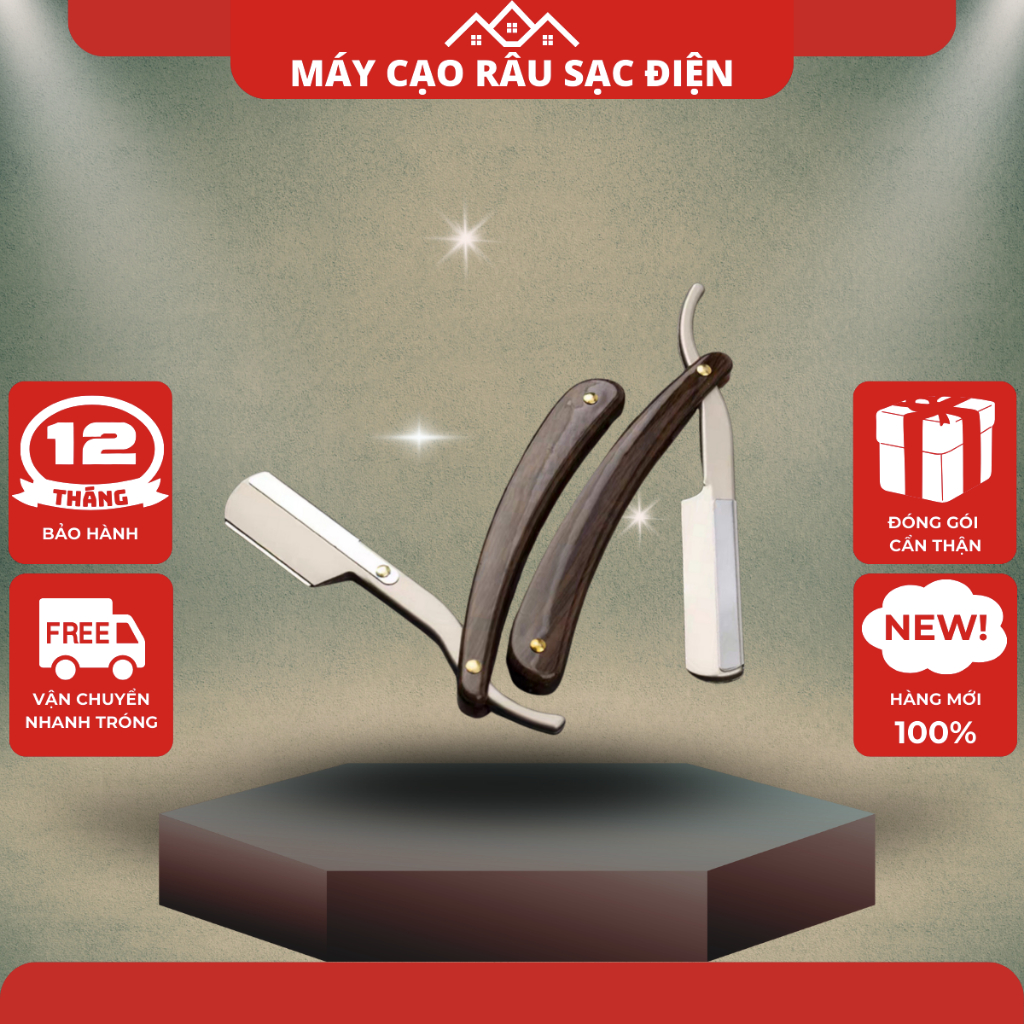 Dao cạo mặt, cạo râu, lông mày đa năng chuyên nghiệp cho thợ JMI SHOP
