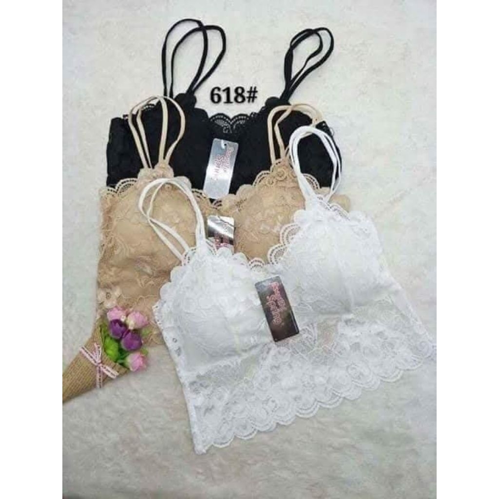 Áo bra dây nhỏ có đệm màu trắng size 40-60kg