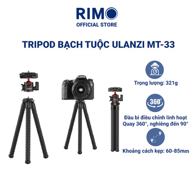 Chân Máy Tripod Bạch Tuộc Ulanzi MT-33 Giá Đỡ Điện Thoại Máy Ảnh Linh Hoạt Quay Video Vlog