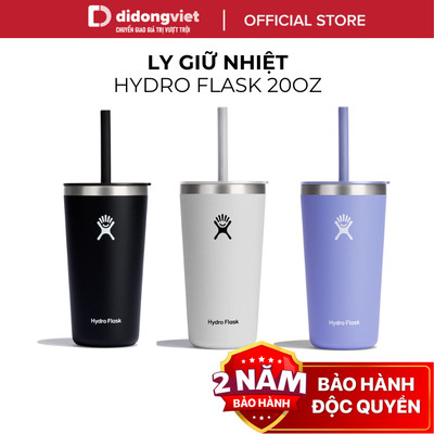 Ly Giữ Nhiệt Hydro Flask 20oz All Around Tumbler Straw Lid - Cao Cấp, An Toàn Cho Sức Khỏe - Hàng Chính Hãng