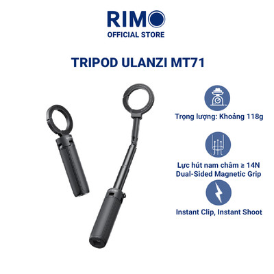 Chân Máy Tripod Từ Tính Kiêm Gậy Selfie Ulanzi MT71 Giá Đỡ Điện Thoại MagSafe Quay Video Livestream