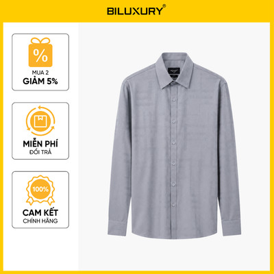 [NEW 2026] Áo Sơ Mi Nam Dài Tay Thiết Kế 1SMDH613GHD Biluxury Form Slimfit Cao Cấp Chống Nhăn Bền Màu