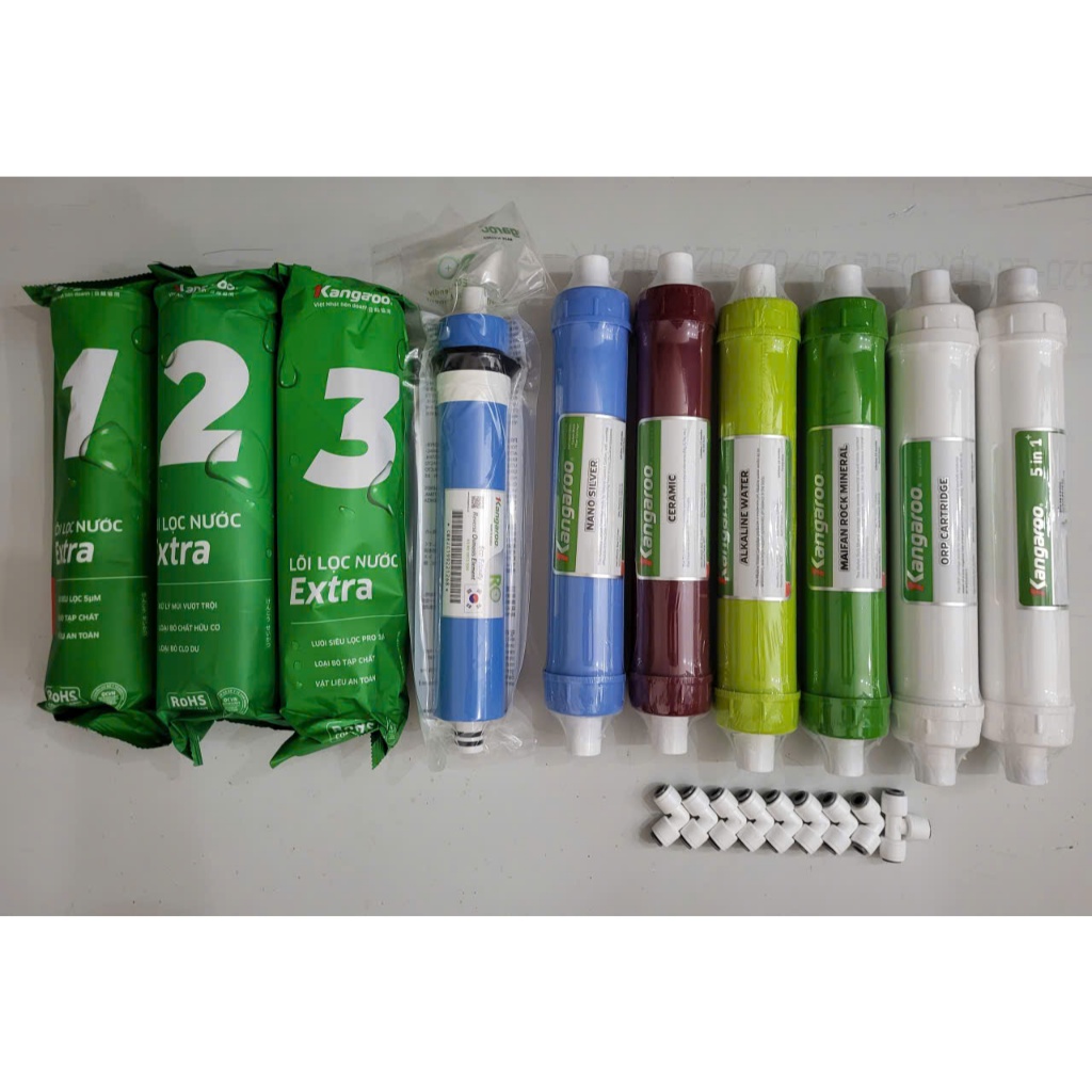 Bộ 10 Lõi Lọc Kangaroo KG10A3 - Dùng thay được cho các máy lọc RO