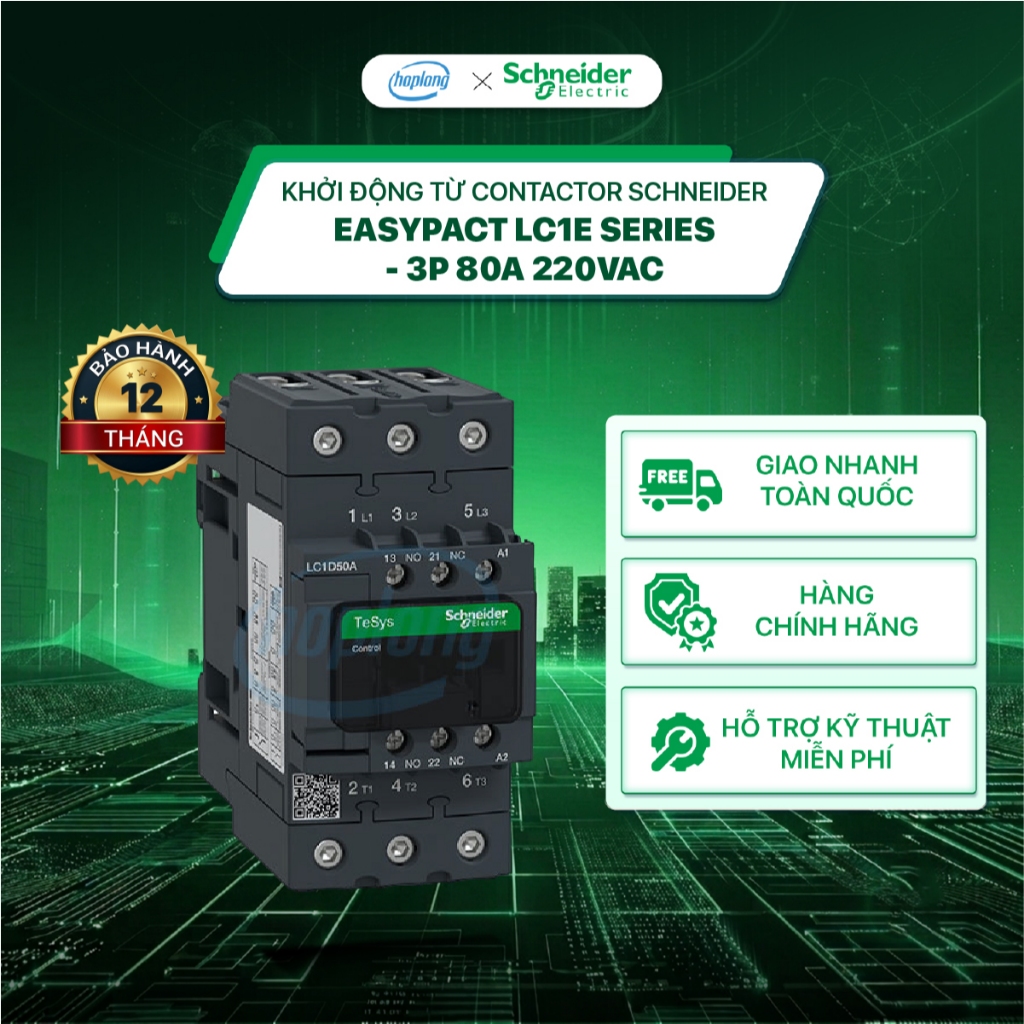Khởi động từ Contactor Schneider LC1D40AM7 - Tesys LC1D - 3P 220VAC - LC1D50AM7 LC1D65AM7 LC1D80AM7