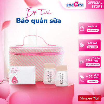 Bộ Túi Bảo Quản Sữa Spectra - Hàng Chính Hãng (Kèm 01 Túi Đá Khô Và 02 Bình Trữ Sữa)