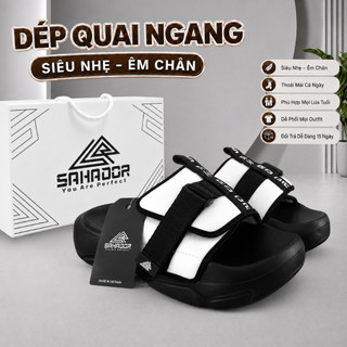 Dép THE WORM SAHADOR nam nữ bản quai ngang xé dán đế tăng chiều cao chống trơn trượt SD25 Full Box