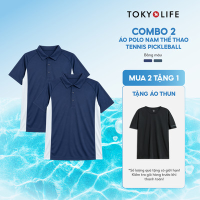 [MUA 2 TẶNG 1 ÁO THUN] Combo 2 áo Polo Nam Ultra Active Pro thể thao đi làm thấm hút thoáng mát TOKYOLIFE 40006045