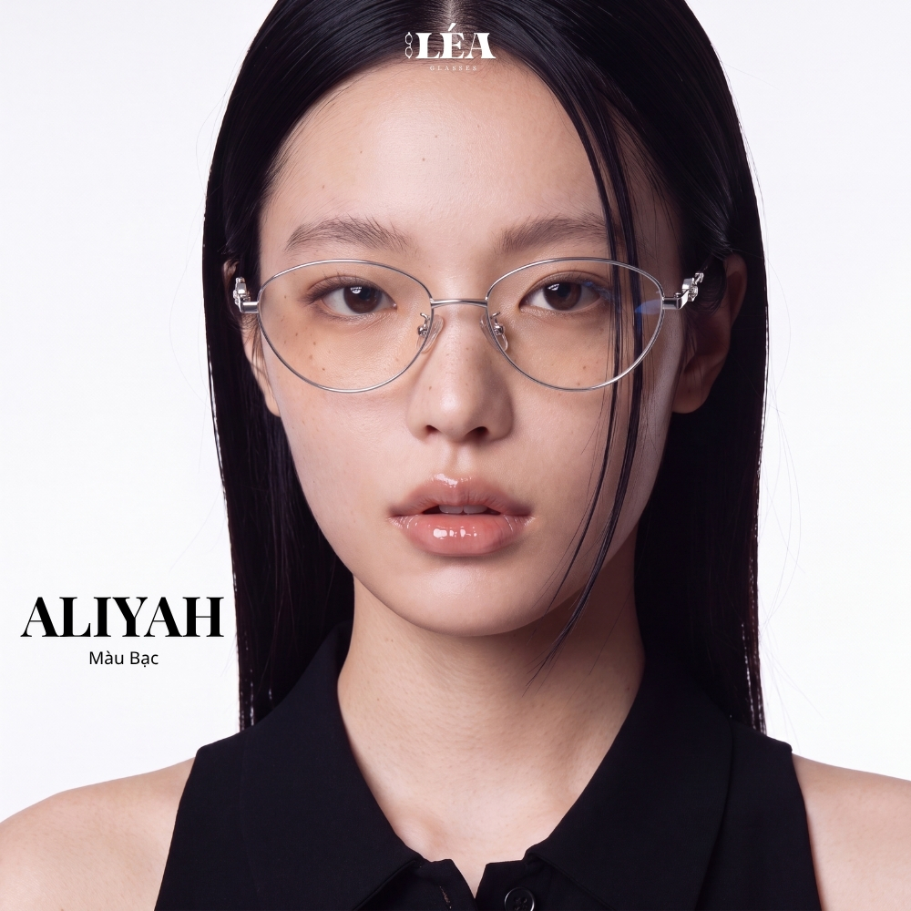 [LÉA GLASSES] Kính mắt Mèo Kim Loại chuyên lắp cận ALIYAH phong cách dễ thương HOT TREND