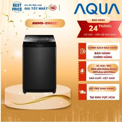 AWM9-316K(B) - Máy giặt Aqua 9 kg - Hàng chính hãng AWM9-316K(B)