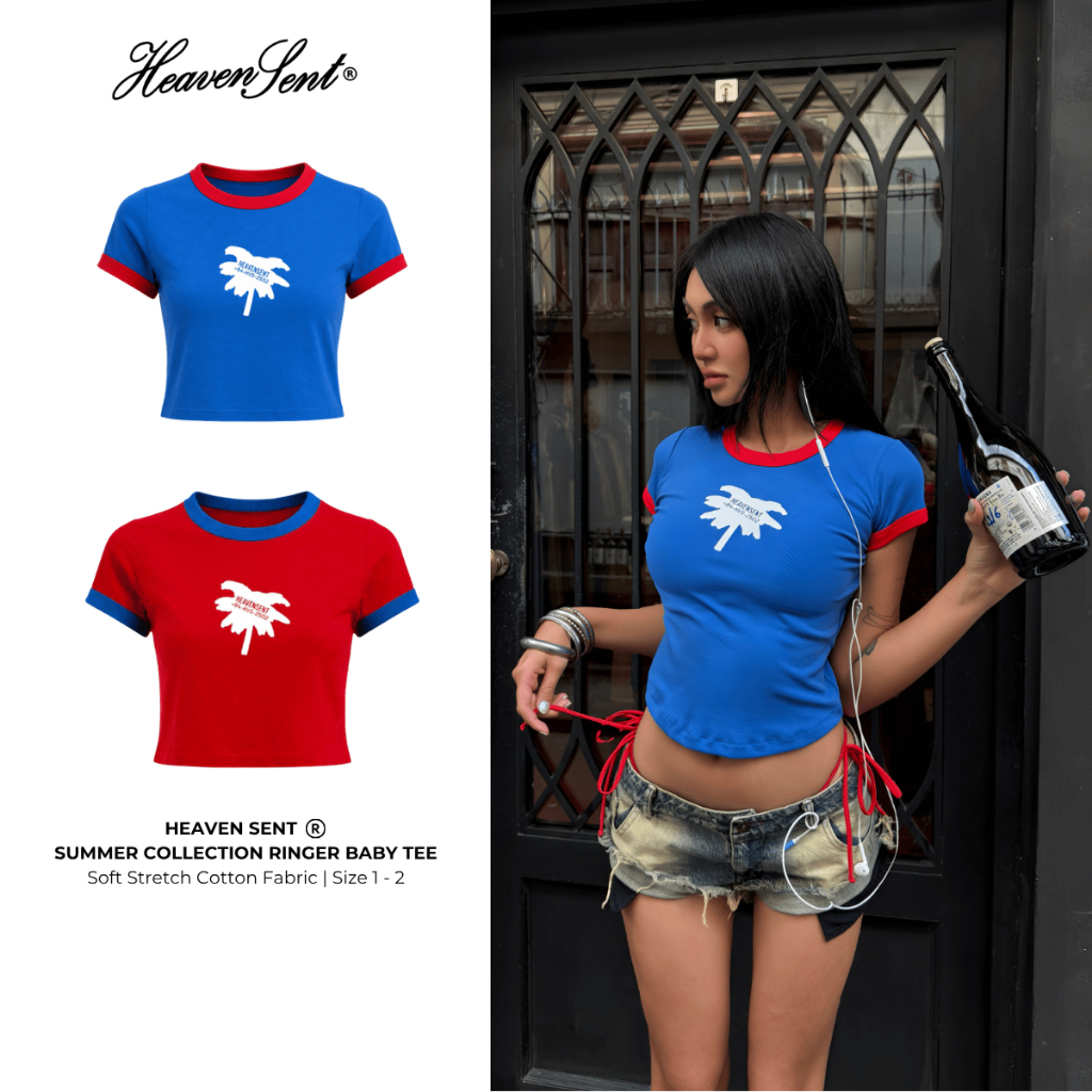 Áo Thun Baby Tee Nữ Phối Viền Heaven Sent Summer - HS_TS015