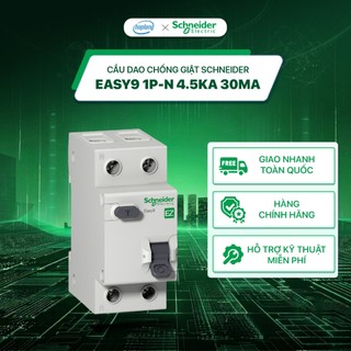 Schneider ez9d34625 - cầu dao chống giật - rcbo easy9 - 1p+n 25a - 4.5ka 30ma - aptomat