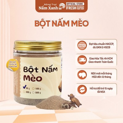 Bột Nấm Mèo (Mộc Nhĩ) 50gr 100gr 200gr Nêm Vị Ngon Giòn Dai Cho Món Ăn - Nông Trại Nấm Xanh