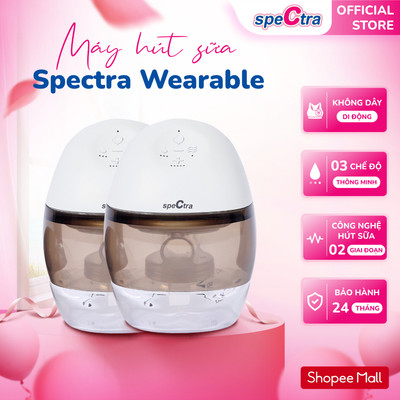 (Combo) Máy Hút Sữa Không Dây Spectra Wearable - 03 Chế Độ Hút, Hàng Chính Hãng (Bảo Hành 24 Tháng)