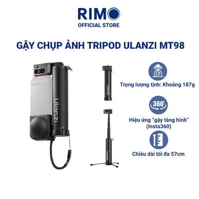 Chân máy Tripod ULANZI MT98 Foldable Selfie Stick Tripod | Gậy Chụp Ảnh Mini Tripod 57cm Xoay 180°