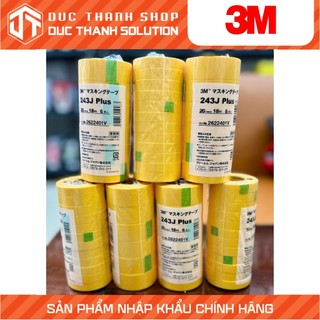 Băng keo giấy cao cấp, không để lại, ko thấm nước 3m 243j che sơn masking tape tùy chọn