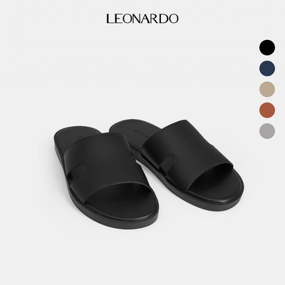 Dép Da Nam Luca Chất Liệu Microfiber Thương Hiệu LEONARDO