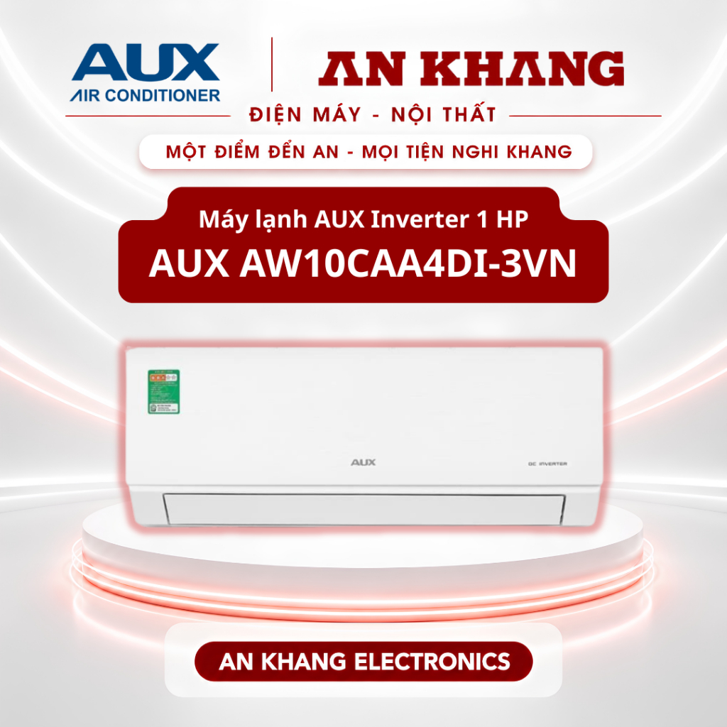 Máy lạnh AUX Inverter 1HP/1.5HP/2HP/2.5HP - AUX AW10CAA4DI-3VN/ AW13CAA4DI-3VN/ AW18CAA4DI-5VN/ AW24