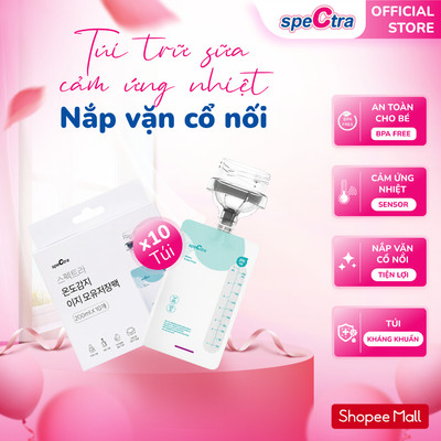 Túi Trữ Sữa Spectra - Nắp Vặn Tiện Lợi, Cảm Ứng Nhiệt, 200ml, Hàng Chính Hãng