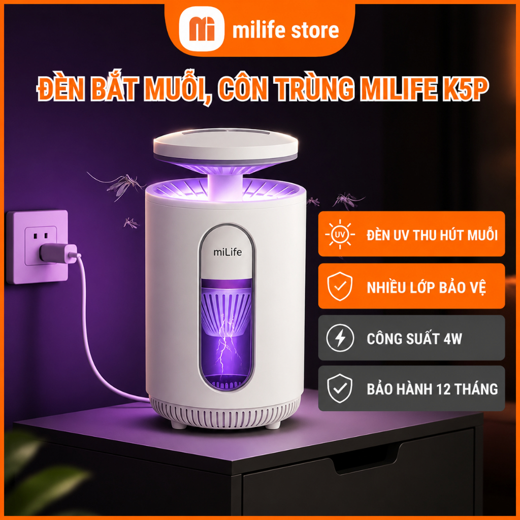 Đèn bắt muỗi côn trùng miLife K5P/ K6P / B2 / B1