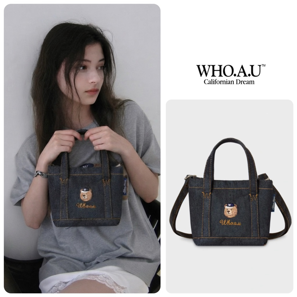 [Whoau] Auth Túi Steve Denim Mini Tote Bag WHBGG2323A