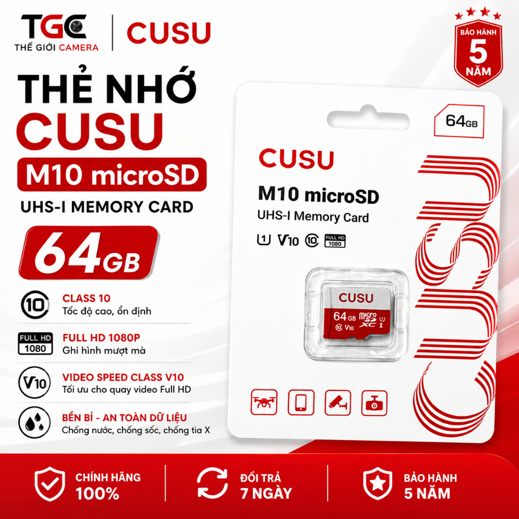 Thẻ Nhớ Cusu EZVIZ Dahua Imou Hiksemi MicroSD Dung Lượng 32GB 64GB 128GB ...