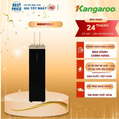 Máy lọc nước RO nóng nguội lạnh Hydrogen ion kiềm Kangaroo Sumire KGHC12A3 12 lõi | KGHC12A3