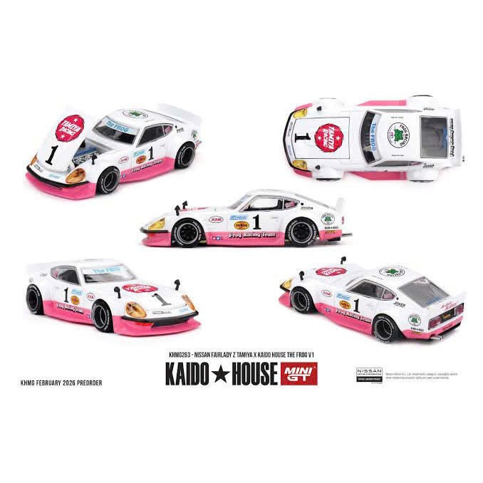 Miniverse - Xe mô hình Kaido House KHMG263 Nissan Fairlady Z Tamiya x Kaido House The Frog V1 màu hồ
