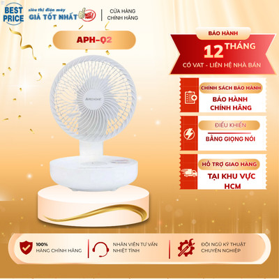Quạt tích điện Apechome APH-Q2 điều khiển bằng giọng nói hàng chính hãng