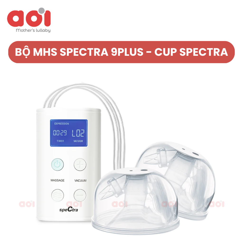 Combo Máy Hút Sữa Spectra 9 Plus Kèm Bộ Cup Spectra Handsfree | Hút Sữa Rảnh Tay Chính Hãng Hàn Quốc