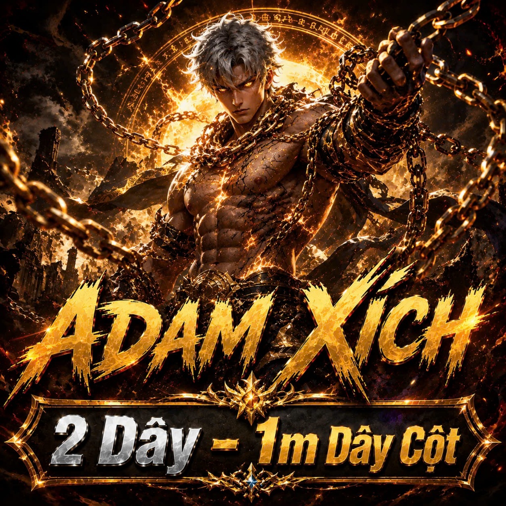 Ná Cao Su Nhựa ADAM Xích - Kèm 1 Dây - 1m Thun Cột