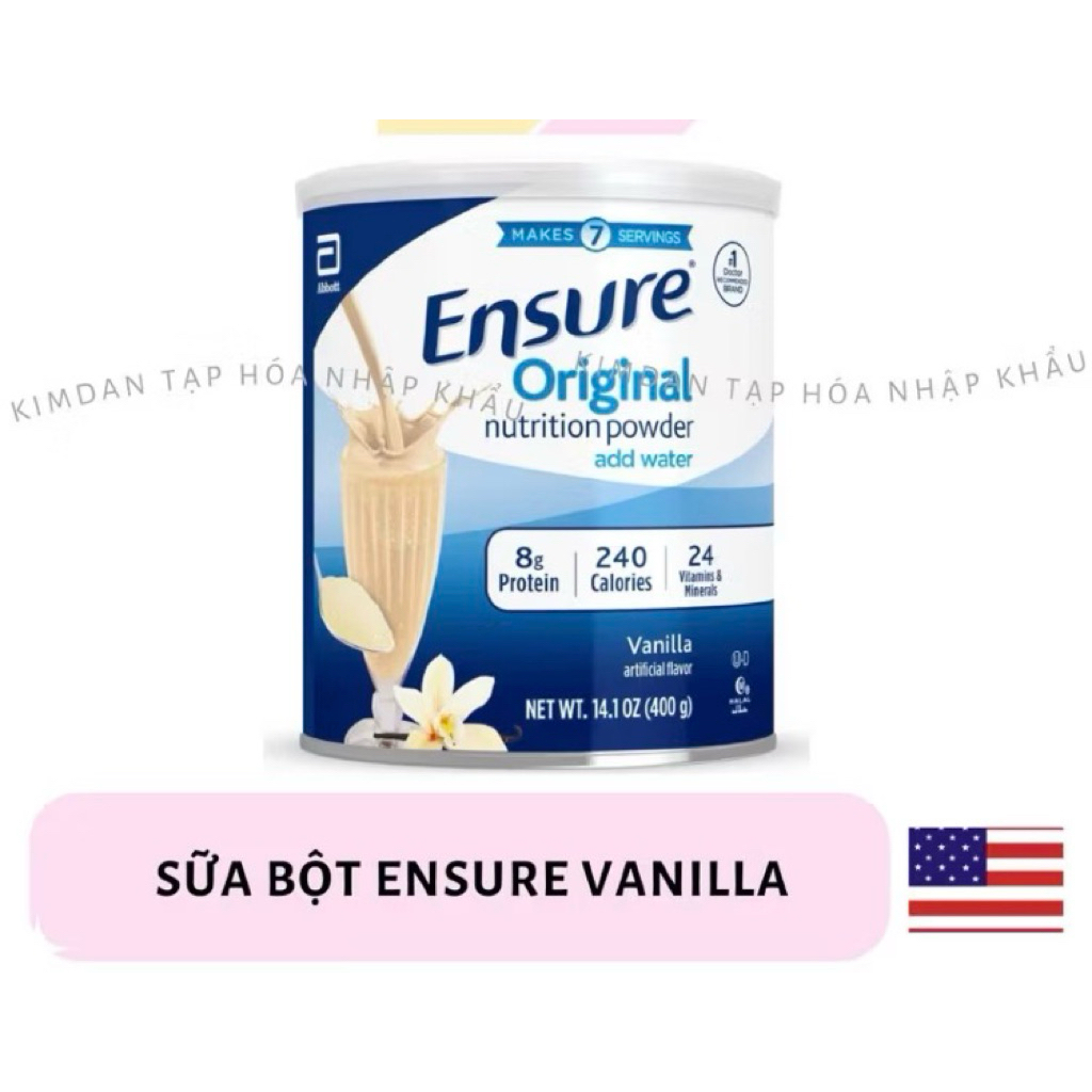 Sữa bột Ensure Mỹ Original Nutrition Powder hương vanilla 400g