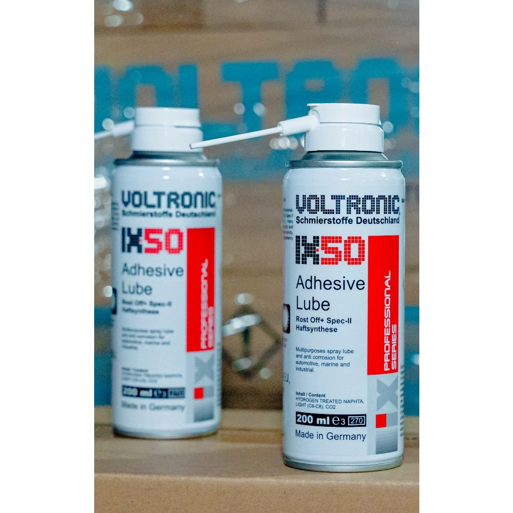 Dưỡng Sên Bôi Trơn Xích Voltronic IX50 Chain Lube 200ML + Vệ Sinh Sên Voltronic IX69 800ML Germany