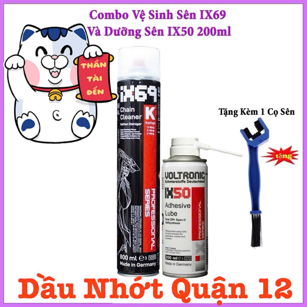 Dưỡng Sên Voltronic IX50 Adhesive Lube + Vệ Sinh Sên Voltronic IX69 + Bàn Chải 3D