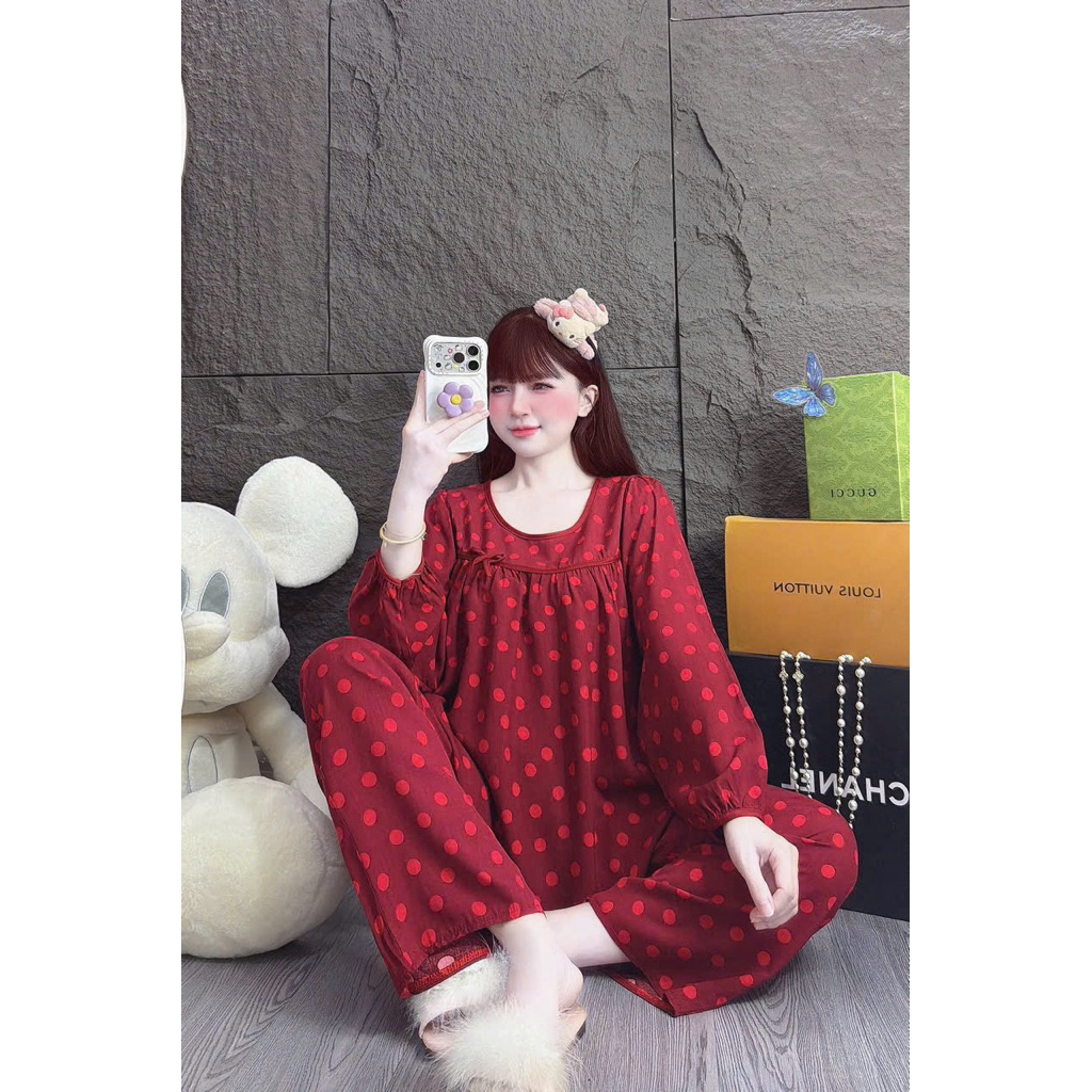 Tole babydoll viền nơ
