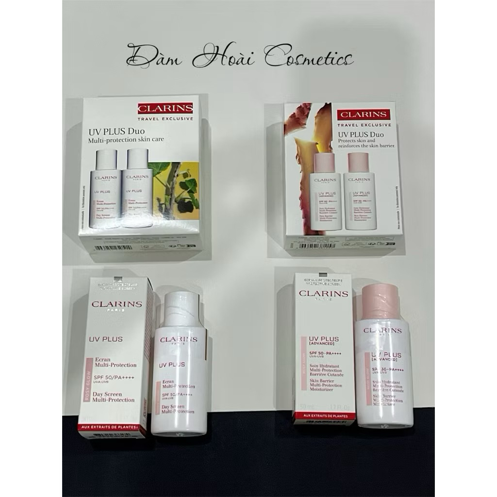 Kem chống nắng Clarins Rosy Glow 50ml nâng tone trắng hồng