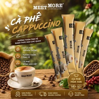 Cà Phê Cappuccino Hòa Tan Meet More 4in1 – 50 Gói x 18g