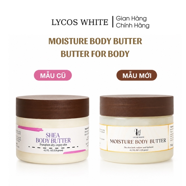 Ủ Dưỡng Ẩm Moisture Body Butter 120 gram Lycos White