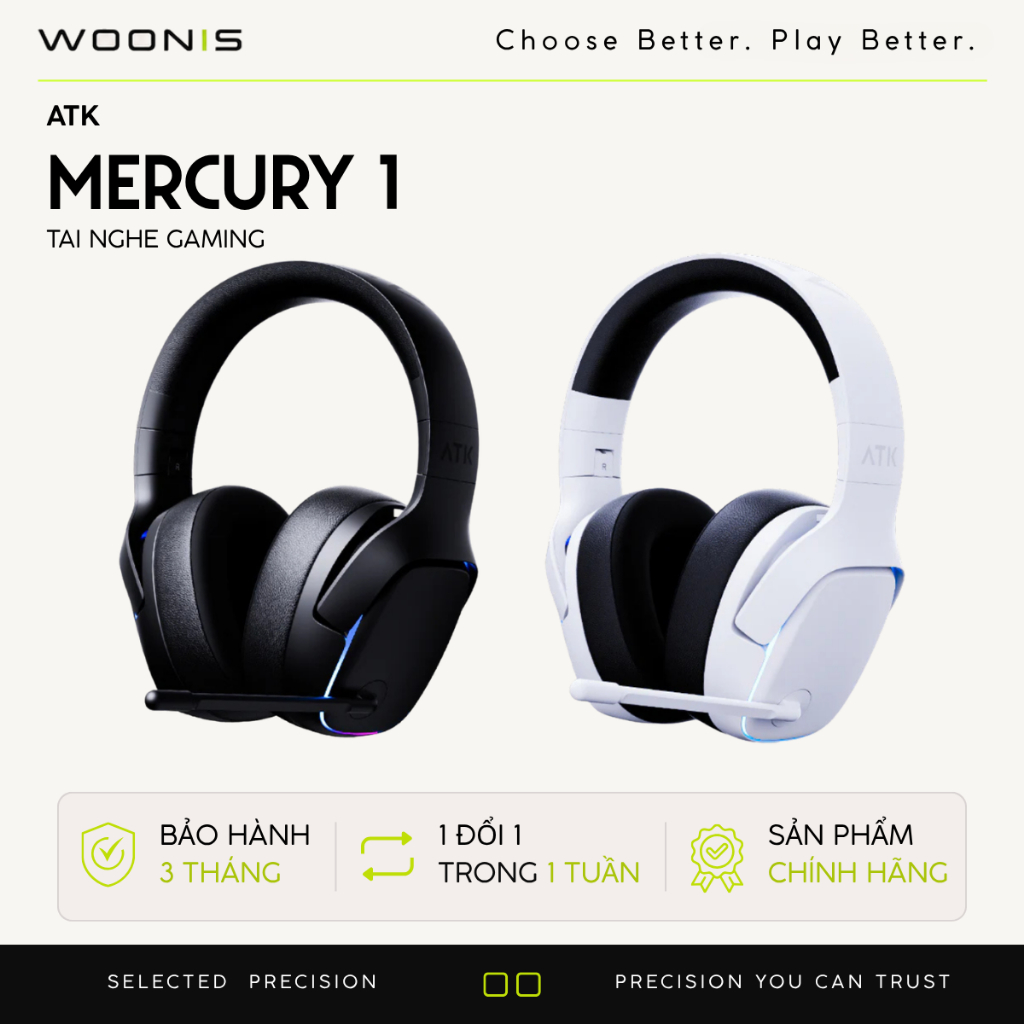 Tai nghe gaming không dây ATK Mercury 1
